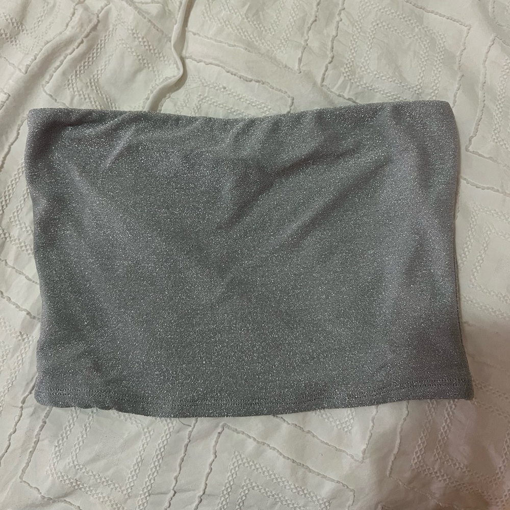 Silver tube top
